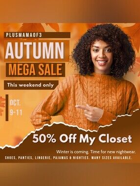 Autumn Mega Sale 50% Off